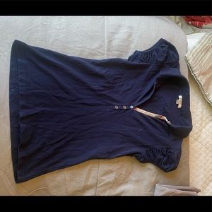 burberry brit polo top with poofy sleeves
